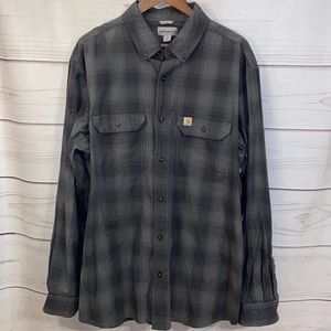 Like New! Men’s Carhartt XL Grey Button Up Shirt Relaxed Fit